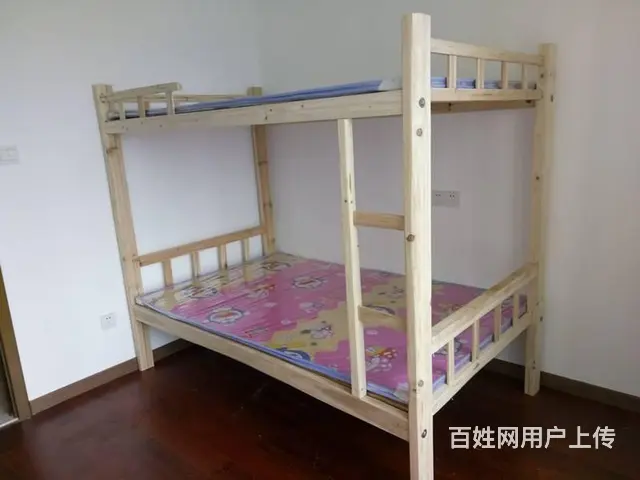 简易实木床 单双人床 公司工厂宿舍上下床 - 图片 7
