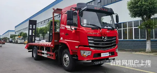 承德新款东风D3单桥平板车 中型135/150挖机平板拖车多 - 图片 1