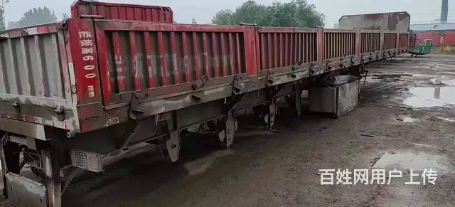 13米二手标箱侧翻半挂车 高60公分 广东富华桥 - 图片 3
