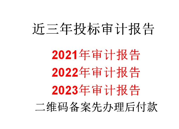 审计报告年检费用，二维码备案投标审计 - 图片 1