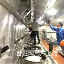 昆山千灯镇饭店单位食堂油烟机清洗 油烟管道风机清洗 - 图片 1