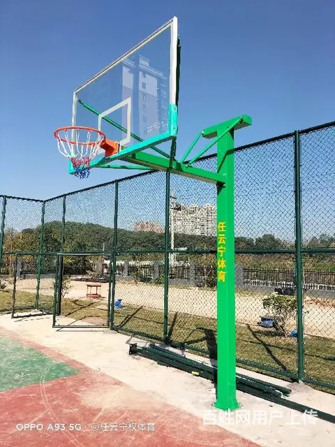 邵阳大祥区篮球架工厂销售地埋单臂篮球架 - 图片 4