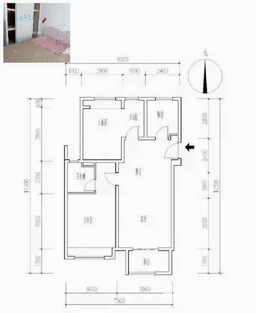 翠湖嘉苑2室2厅1卫1000元月精装修 - 图片 6