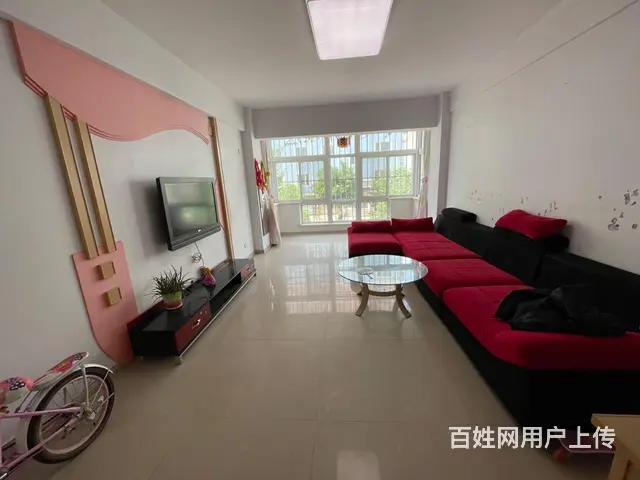珠江路小学，四中学区，城南新苑车库上1楼91平，两室通厅格局 - 图片 1