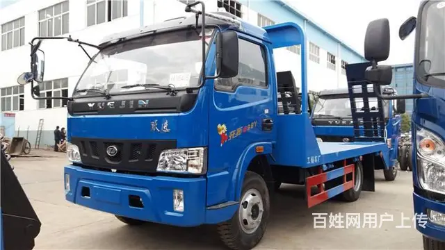 小型挖机平板车 拉8T10T12T蓝牌平板运输车 - 图片 4
