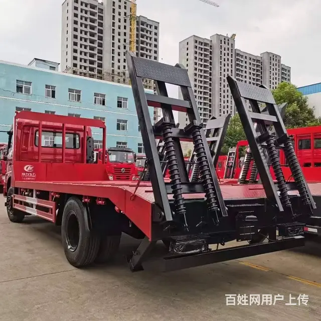单桥六缸大马力平板车 东风拖200以下挖掘机拖板车 - 图片 7