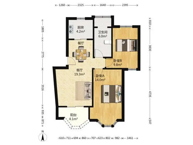 大泉医院泉城花都A区电梯房2室家具家电齐全 - 图片 10