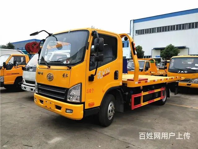 8吨平板一拖二清障车，东风天锦高速救援车分期付款 - 图片 2