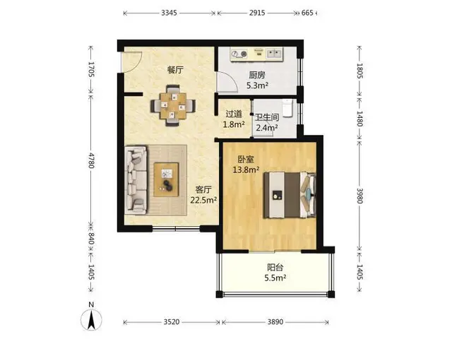 建国北路宝善公寓精装1房海华广场华源发展大厦武林广场维多利亚 - 图片 6