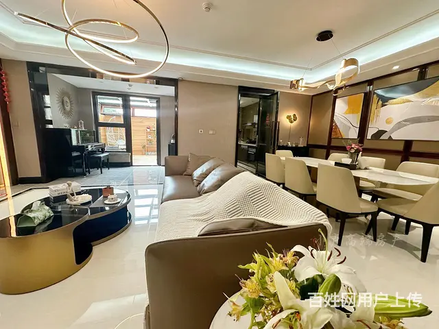 富力江湾一楼带180平私家庭院，可盐可甜简美奶油风，带阳光房 - 图片 2