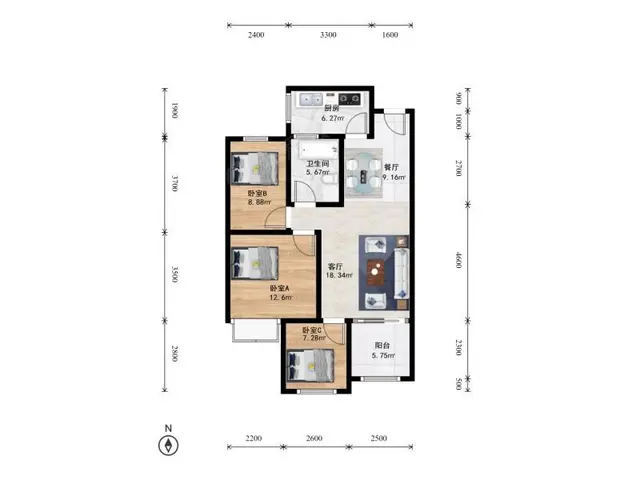 新上 桃源小镇 自住精装修3方 置换诚心出售 随时看房 - 图片 11
