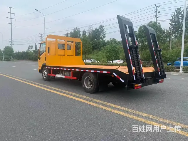 国六大运5米6平板车150挖机拖板车神百平板多少钱 - 图片 6