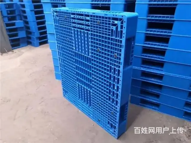 二手塑料托盘叉车栈板塑料地拍子注塑托板九角托盘平台 - 图片 2