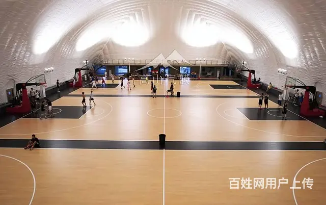 楼顶气膜篮球馆建设，充气膜建筑系统，四季恒温 - 图片 2