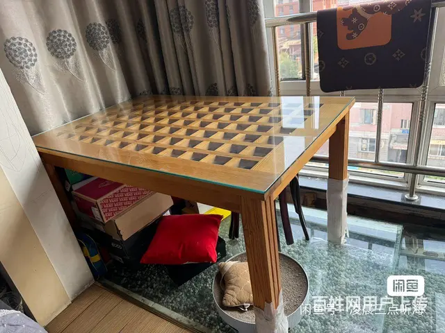9.5成新 全实木桌椅 - 图片 1