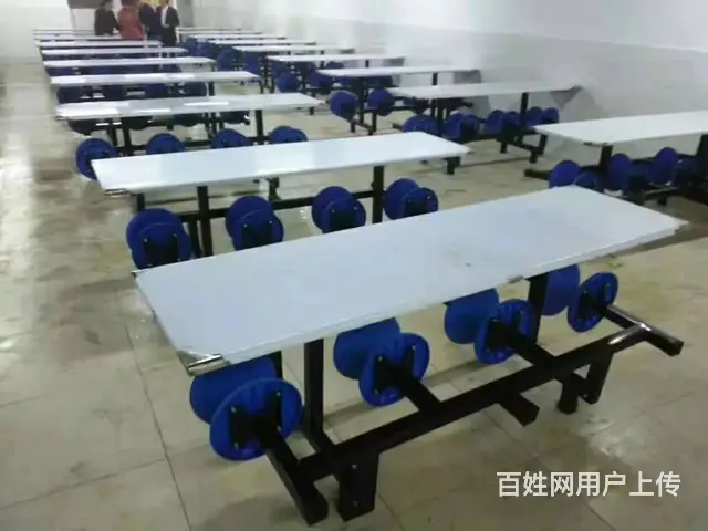 单位食堂快餐桌椅，工地玻钢快餐桌，成都快餐桌椅厂家 - 图片 5