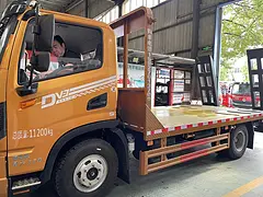 拉120挖机东风华神DV3平板车可分期包上户