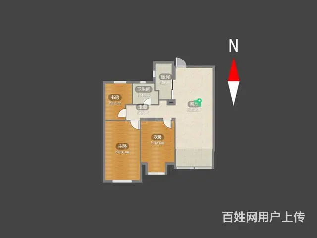博小++北郊！金新鼎邦3室2厅豪装新三开间朝南户型 - 图片 8