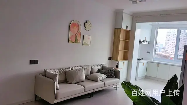 万达附近淮南花园一室一厅，奶油风新装，空调，洗衣机，投影 - 图片 2