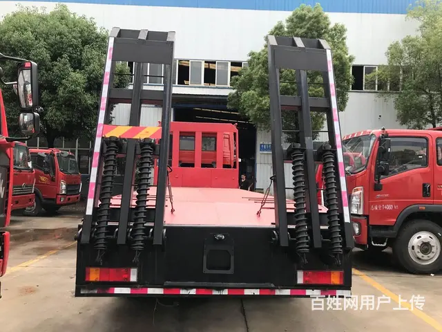 东风天龙前四后八平板车 拉40吨以内挖机运输车 - 图片 5