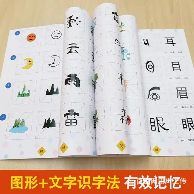 乐乐多教育象形识字幼儿学启蒙教育书籍看图学汉字图书 - 图片 3
