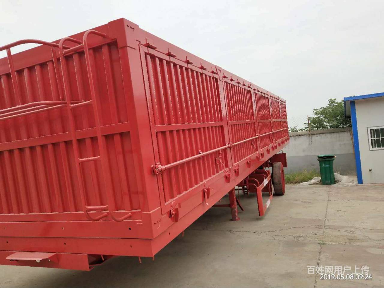 5米平板侧翻半挂车
