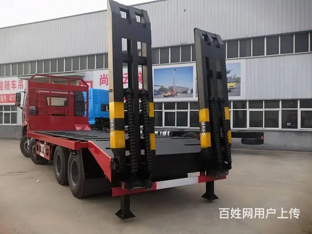 解放J6前四后八平板车350挖机四桥拖车包上户 - 图片 10