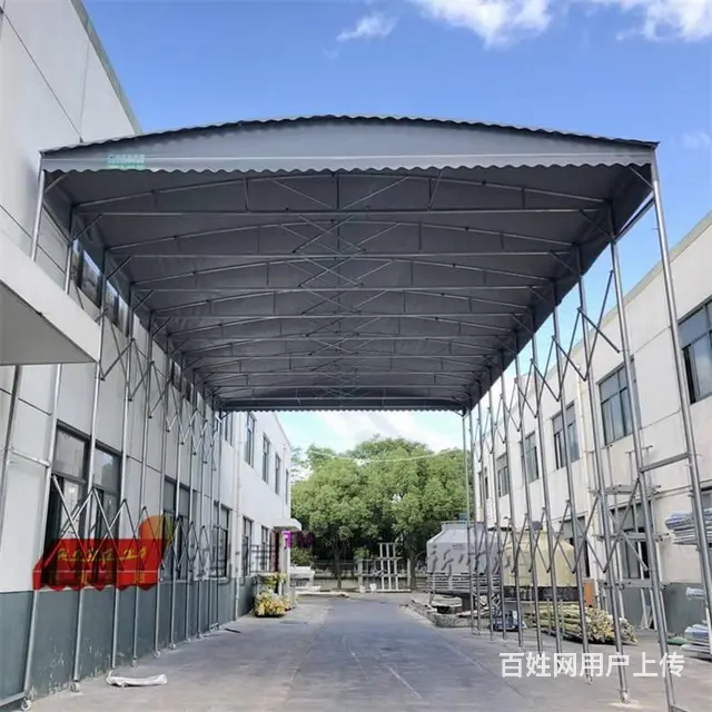 移动推拉棚厂家定制电动棚大排档仓库雨棚工地物流雨蓬 - 图片 7