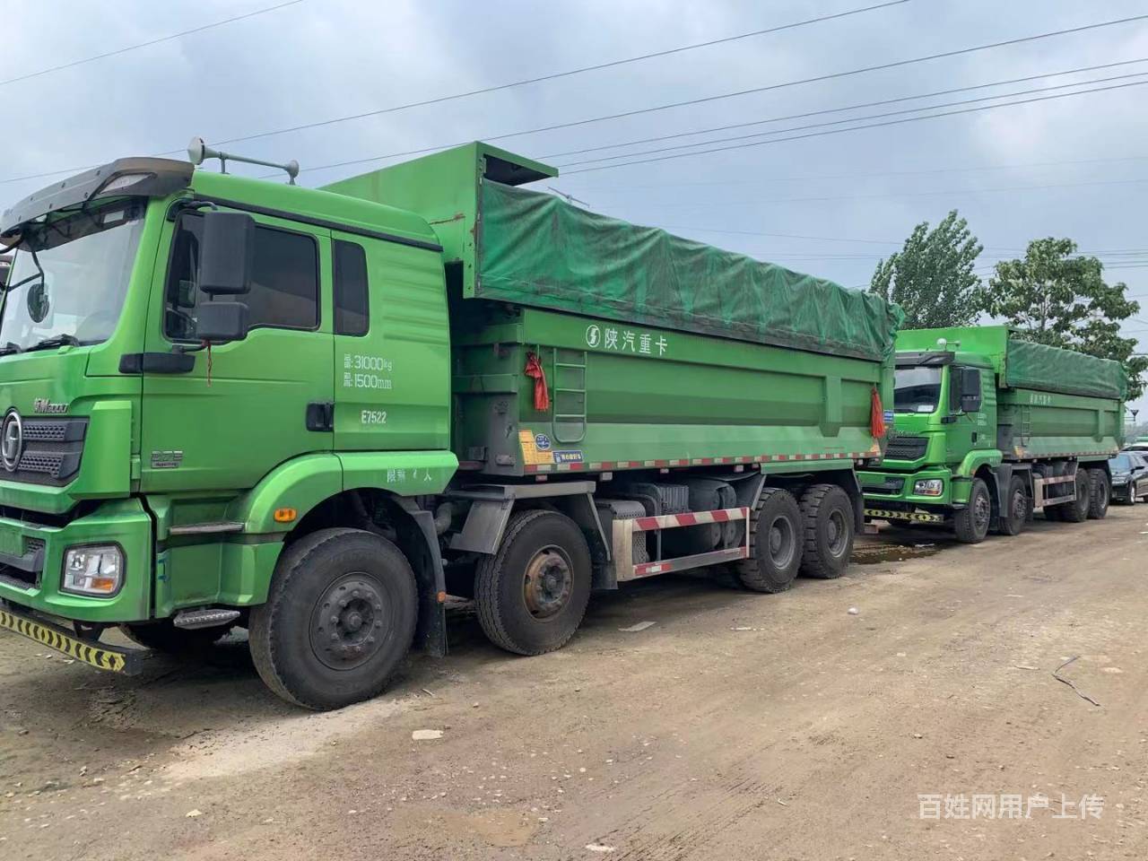 出售20年二手德龙渣土车 7.6米大箱 375马力