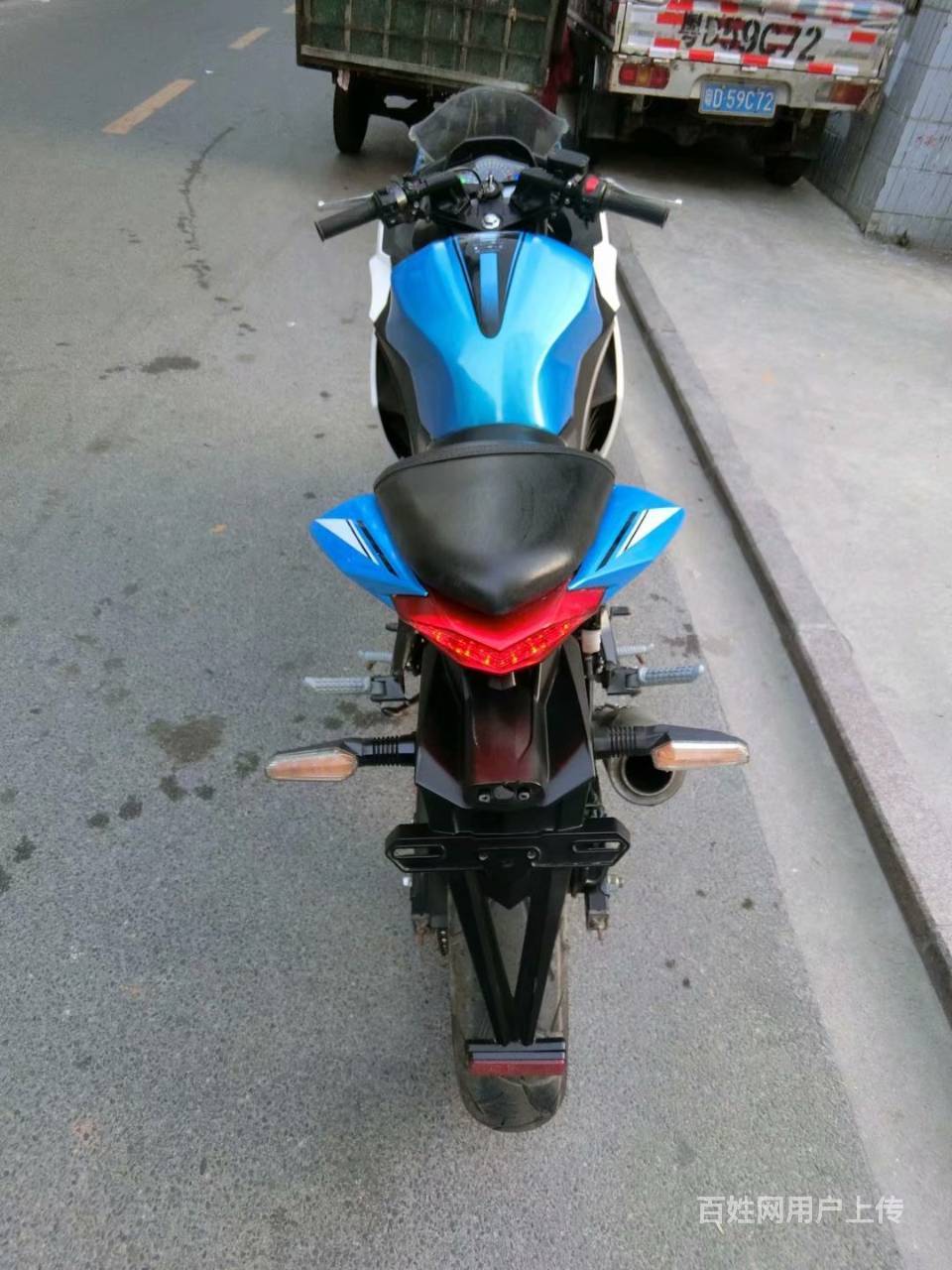 出售2019年幻速蓝白色高低250cc,带合格证, - 梅州梅县二手摩托车