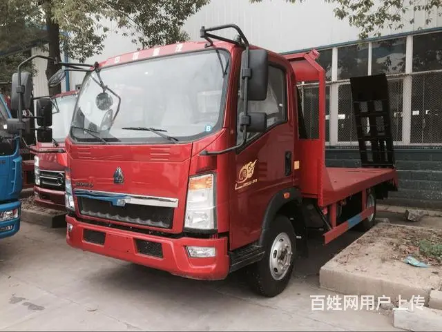 国五蓝牌挖机平板运输车多少钱一辆 - 图片 1