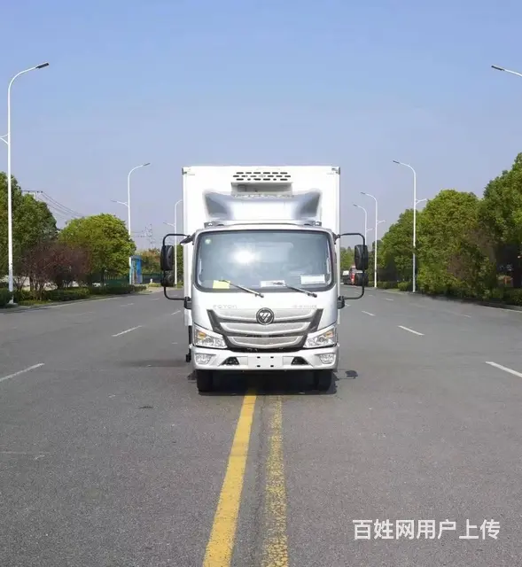 福田欧马可蓝牌160马力冷藏车生鲜冷冻食品冷链车 - 图片 1