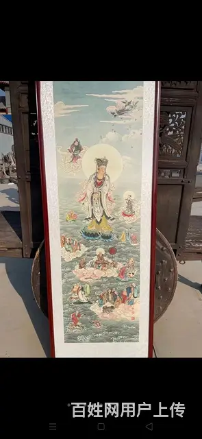 近现代名家佛像绘画艺术家夏荆山绘观音巡游图 - 图片 4