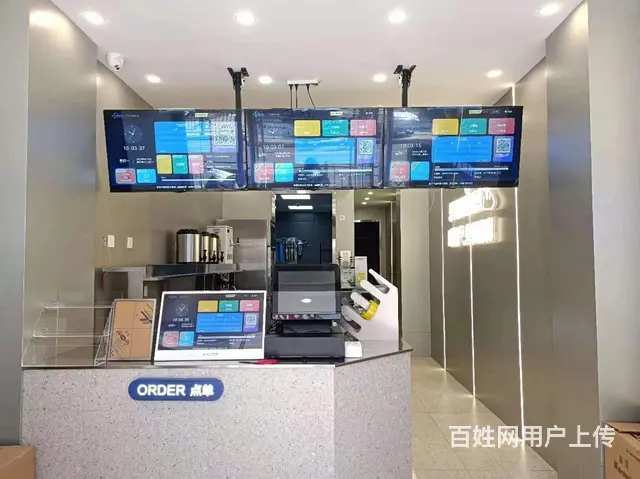 张店区美食街营业中奶茶店整体出 - 图片 2