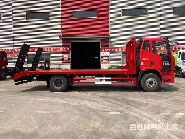 单桥解放挖机拖板车 解放平板拖车 价格可谈 - 图片 2