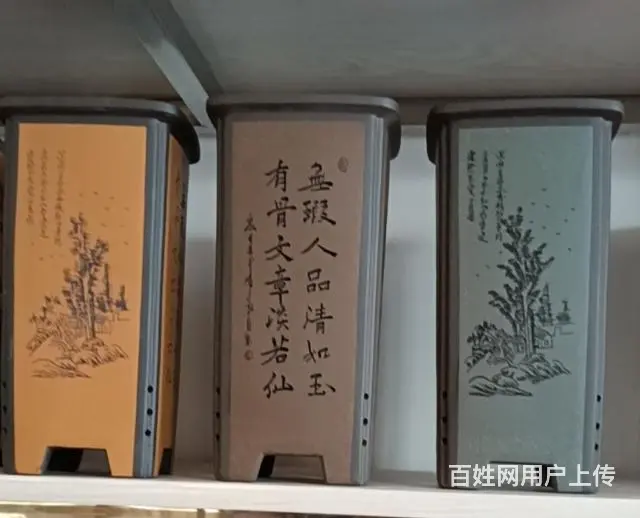 精品盆景花盆，宜兴紫砂花盆 - 图片 2