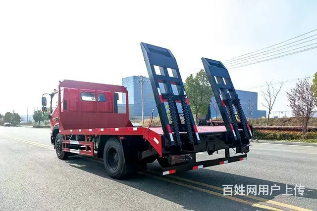 福田平板车现车价格 拉120　150挖掘机拖板车 - 图片 7