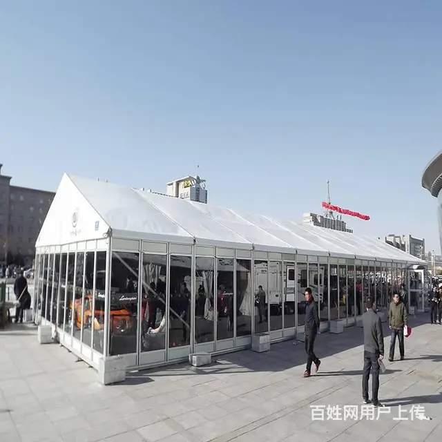农贸市场大棚户外展会帐篷临时性车展篷房 - 图片 1