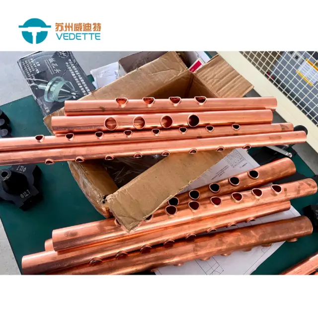 液压冲孔机拔管翻孔冷凝器加工机分水器铜管冲孔翻边机 - 图片 6