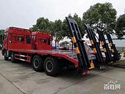 直销解放悍V前四后八 270挖机运输平板车 包上户可分期
