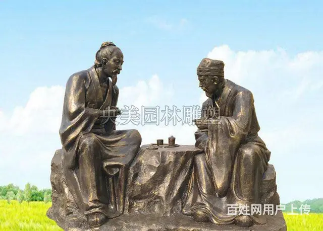茶文化水景雕塑，玻璃钢仿铜茶文化雕塑 - 图片 6