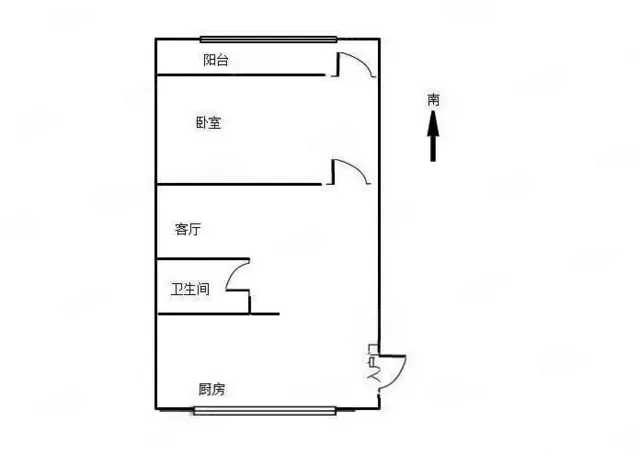 轴南山小区 普通住宅1厅 简单装修 - 图片 1