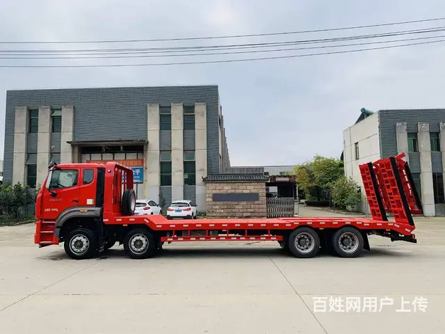 国六重汽平板车 板长9米低平板拉大型工程机械运输车 - 图片 5