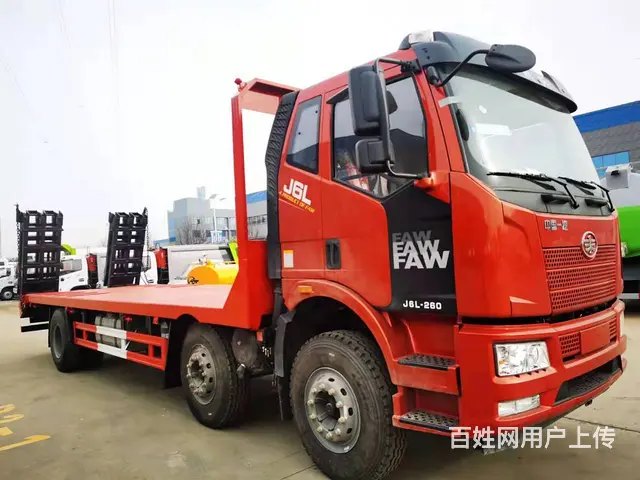 拖200挖掘机钻机平板车 解放小三轴可分期包上牌 - 图片 6