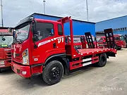 单桥平板拖车 150挖机拖板车 的一款拖车