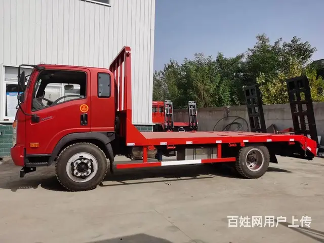 120挖掘机平板拖车5米4板车大运平板拖车多少钱 - 图片 3