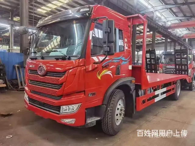 新款解放国六平板车　挖机拖板车保证质量售后无忧 - 图片 1