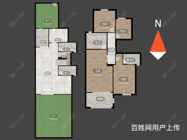 新城公馆(武进) 别墅 5.3米挑高地下室。前后院子 - 图片 1