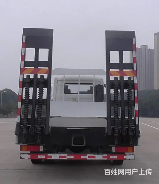 后双桥东风后八轮平板车价格 拉215挖机钻机拖板车 - 图片 4