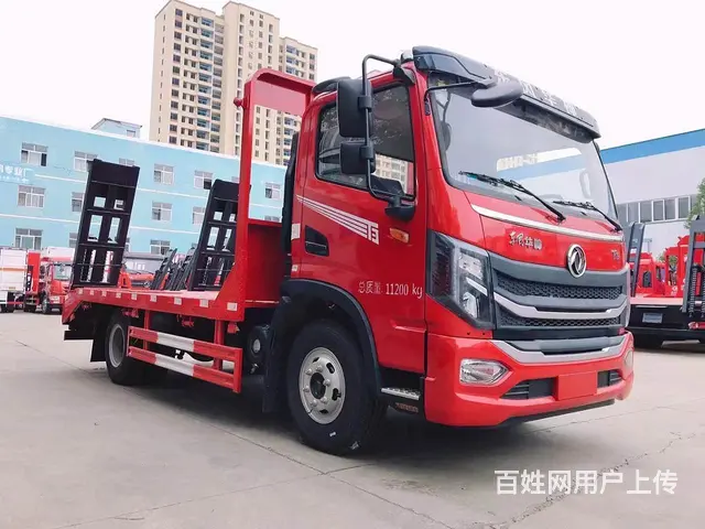 东风华神DV3平板运输车12吨挖机程力拖板车多少钱 - 图片 1